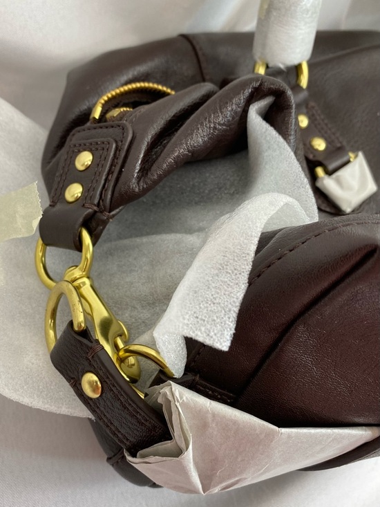 Coach Y2K Ashley Mahogany Brown Leather Large Satchel Purse 